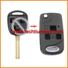 Lexus 3 button flip key shell