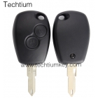 Renault 2 button remote key shell with NE73 blade, without logo