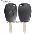 Renault 3 button remote key shell with NE73 blade, without logo