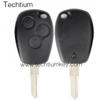 Renault 3 button remote key shell with VAC102 blade, without logo