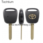 Toyota 2 button remote key blank with TOY43 blade (with light hole)