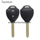 No logo Toyota 2 button remote key shell