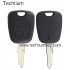 Peugeot 2 button blank key shell with 206/VA2 without logo