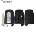 Hyundai 4 button smart key shell with middle blade