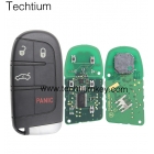 (FCC:M3N40821302) Jeep 2014-2018 433Mhz with 46 chip keyless Chrysler 4 button smart key card