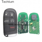 (FCC:M3N40821302) Jeep 2014-2018 433Mhz with 46 chip keyless Chrysler 5 button smart key card