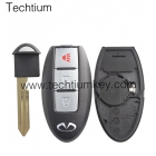 Infiniti 3 button smart key shell with blade (After 2009)