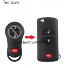 Chrysler 2+1 button flip key shell