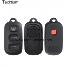 Toyota 3+1 button remote key shell with round button