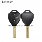 No logo Toyota Lexus 3 button remote key shell