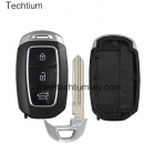 Hyundai 3 button flip key shell with left blade