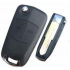 Opel 2 button flip remote key shell with Left blade