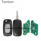 433MMhz (7961&46 chip) FSK 206 blade No Logo Renault 2 button flip remote key