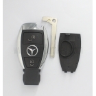Mercedes 2 button smart key shell with logo(1 battery)