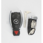 with logo Mercedes Benz 3+1 button smart key shell with 2 battery holders