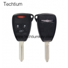 3+1 button Chrysler key shell with battery clamp Chrysler Logo