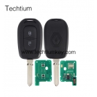 Renault 2 button remote key #3 blade 433Mhz with 4A chip