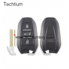 Citroen 3 button smart key shell with 307 blade（NO LOGO）