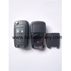 Opel 2+1 button flip key shell without logo