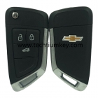 3 boutons pour coque de clé à distance Chevrolet avec logo croisé