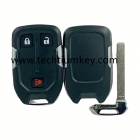 2 + 1 bouton Chevrolet Remote Key Shell sans logo