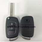 for Hyundai 2+1 button flip key with Middle groove blade