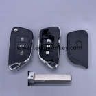 New upgrade Flip key shell for Peugeot without battery place, with 407/HU83 groove blade，with truck button