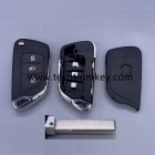 New upgrade Flip key shell for Peugeot without battery place, with 407/HU83 groove blade，with Light button