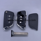New upgrade Flip key shell for Peugeot without battery place, with 307/VA2 blade with truck button,No logo