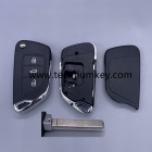 New upgrade Flip key shell for Peugeot with battery place, with 307/VA2 blade with truck button,No logo