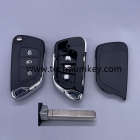 New upgrade Flip key shell for Peugeot without battery place, with 307/VA2 blade with Light button,No logo