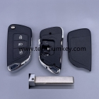 New upgrade Flip key shell for Peugeot with battery place, with 407/HU83 blade with Light button,No logo