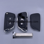 New upgrade Flip key shell for Citroen without battery place, with 407/HU83 groove blade No logo