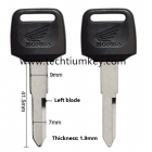 Motorcycle key shell for Honda black colour (cannot put chip inside)