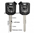 Motorcycle key shell for Honda black colour