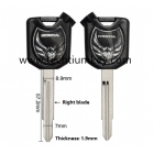 Motorcycle key shell for Honda black colour
