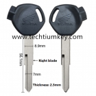Motorcycle key shell for Honda black colour （cannot put chip inside）