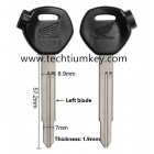 Motorcycle key shell for Honda black colour（cannot put chip inside）
