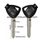 Motorcycle key shell for Suzuki black colour