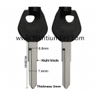 Motorcycle key shell for Suzuki black colour