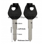 Motorcycle key shell for Suzuki black colour