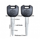 Motorcycle key shell for Suzuki black colour