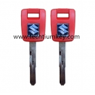 Motorcycle key shell for Suzuki Red colour