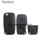 3 button Fiat modified folding flip remote key shell with battery clamp