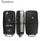 VW 4 button flip key shell