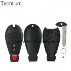 No Logo New style with solt for Chrysler/Dodge/Jeep 2+1 button key shell
