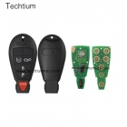 Chrysler 4+1 button remote key with 433Mhz 7961 and 4A Chip(FCC ID: GQ4-53T，7961,4A Chip)