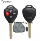 315mhz 4D67 (HYQ12BBY) Toyota corolla 3+1 button remote key with sticker No logo