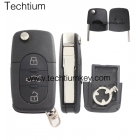 VW 3 button remote key shell   1616 battery