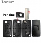 Citroen 407 blade 2 buttons flip remote key shell ( HU83 Blade-2Button-With battery place )